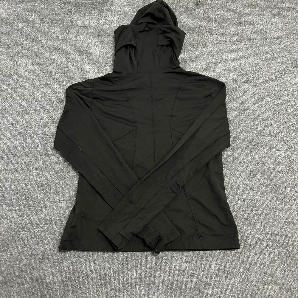 Lululemon Hoodie Womens Size 8 Black Long Sleeve Masked Running Athletic Top - Picture 6 of 7